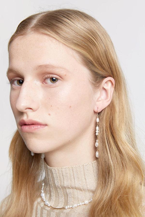 Karen Walker Scattered Pearl Long Earring