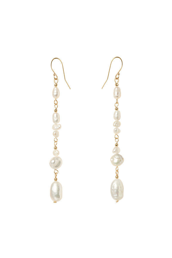 karen walker Scattered Pearl Long Earring
