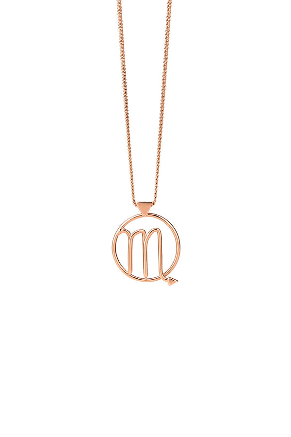 Karen Walker Scorpio Necklace Rose Gold
