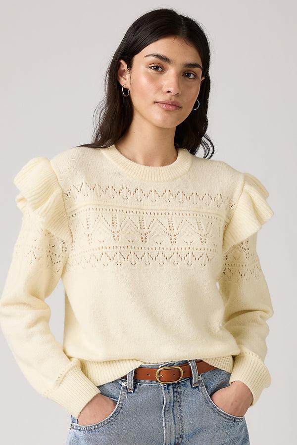 Karen Walker Shane Flutter Sleeve Pull-Over Tofu