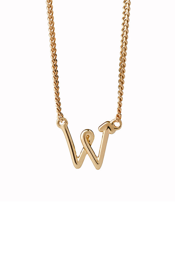 karen walker Single Initial Necklace Gold
