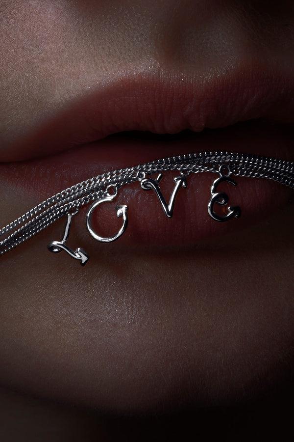 Karen Walker Single Initial Necklace Silver