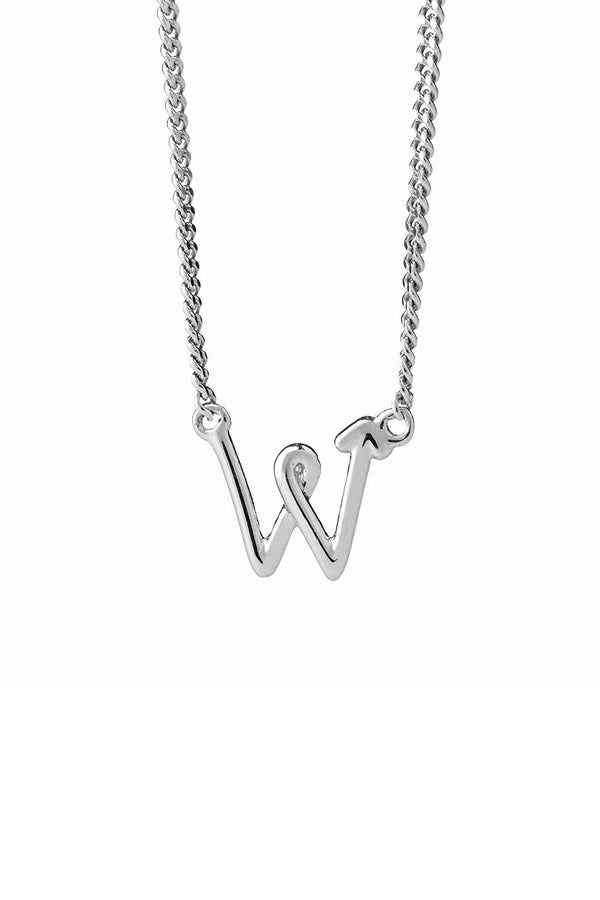 Karen Walker Single Initial Necklace Silver