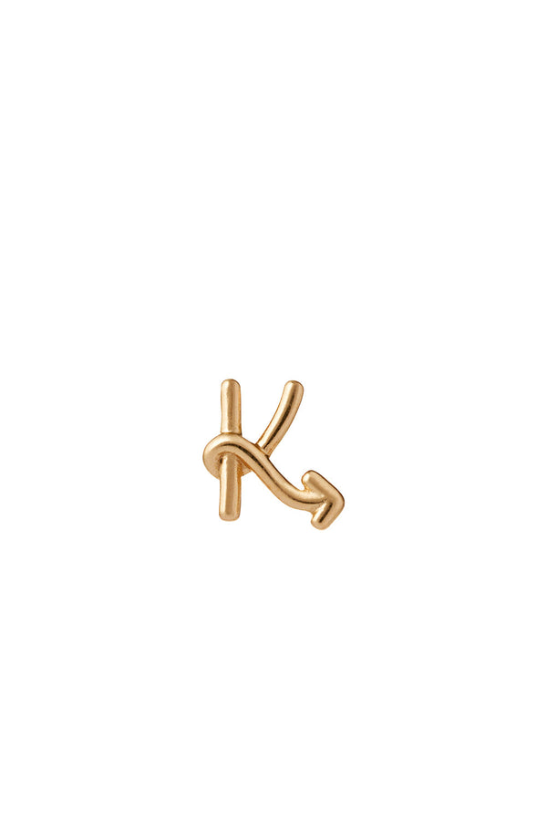 Karen Walker Single Initial Stud Gold