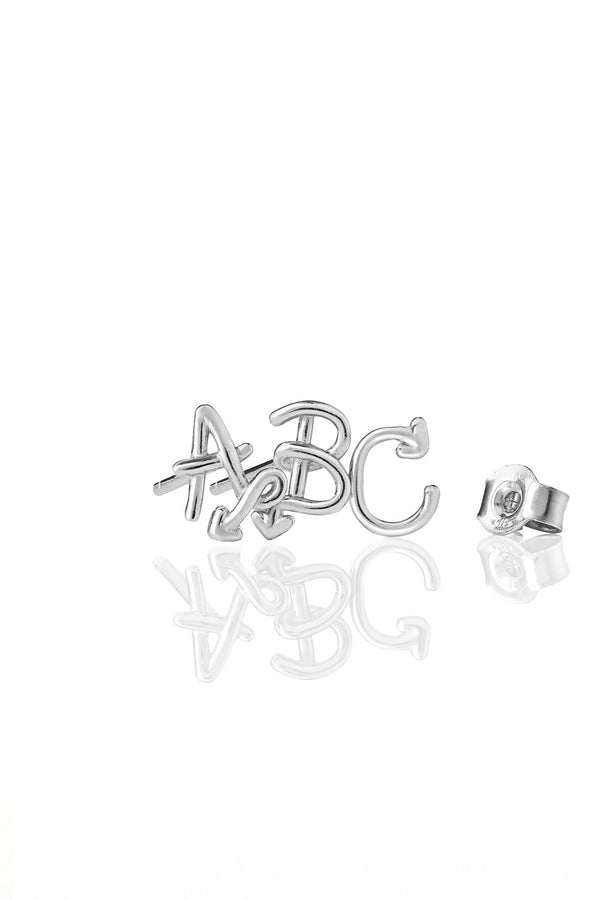 Karen Walker Single Initial Stud Silver