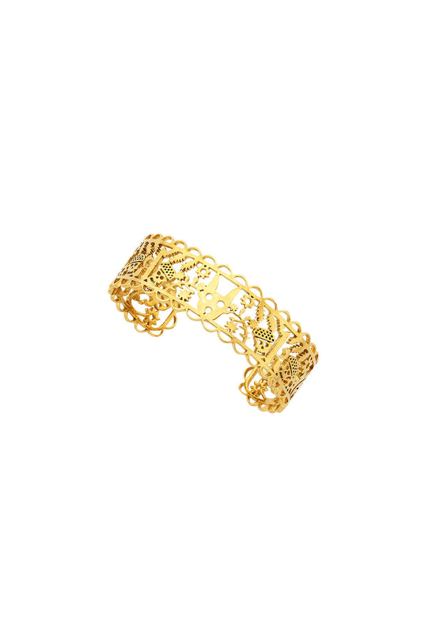 karen walker Small Filigree Cuff Gold