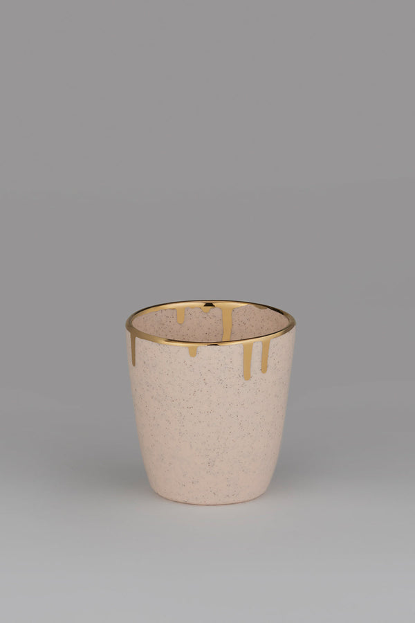karen walker Small Tumbler with Gold Drip Rim