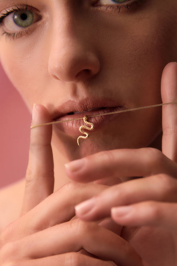 Karen Walker Snake Necklace Gold