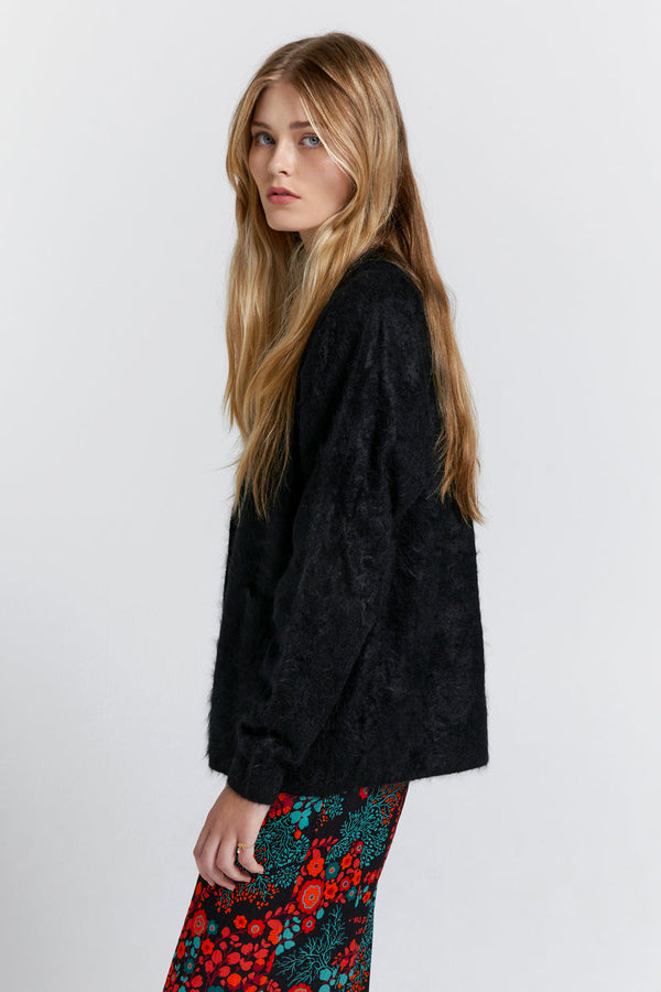 Karen Walker Suki Cashmere Cardigan Black