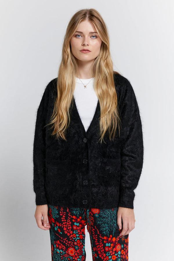 karen walker Suki Cashmere Cardigan Black