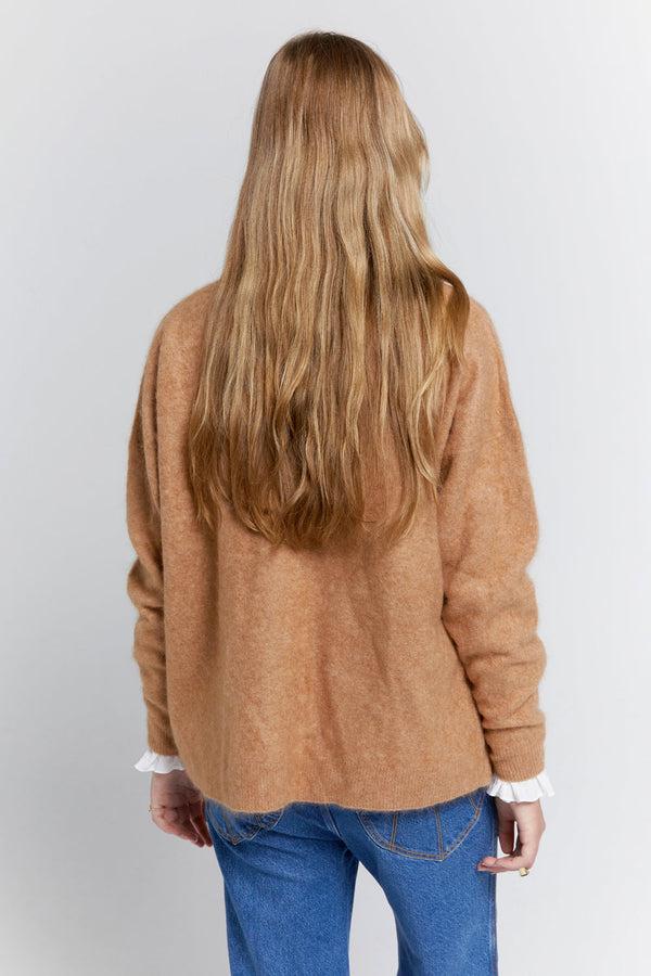 Karen Walker Suki Cashmere Cardigan Camel