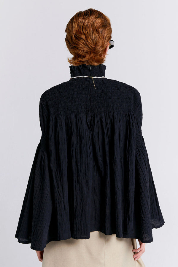 Karen Walker Suki Organic Cotton Top Black