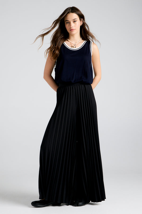 Karen Walker Sunray Pleated Pants Black