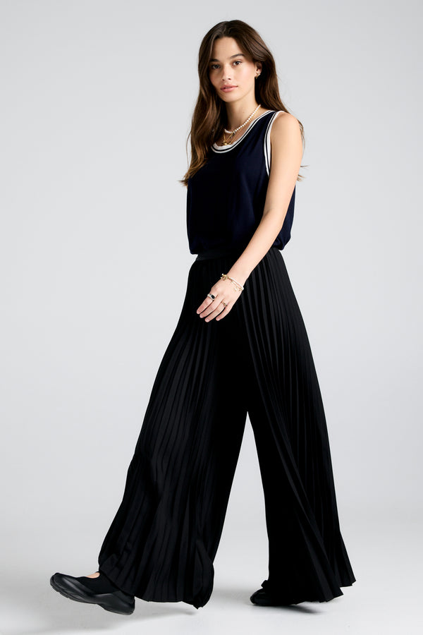 Karen Walker Sunray Pleated Pants Black