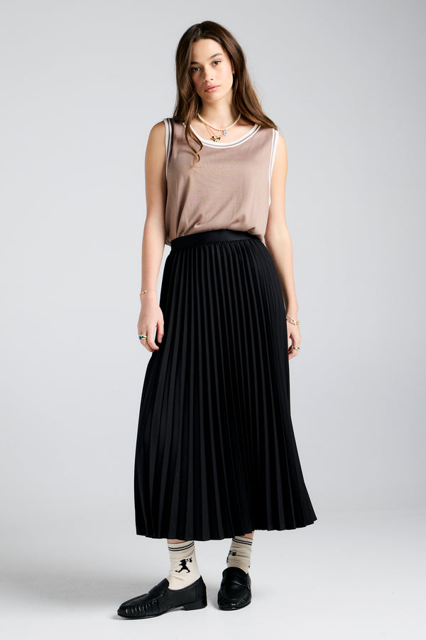 karen walker Sunray Pleated Skirt Black
