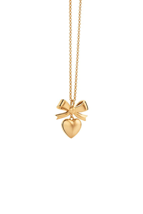 Karen Walker Superlove Bow Necklace Gold