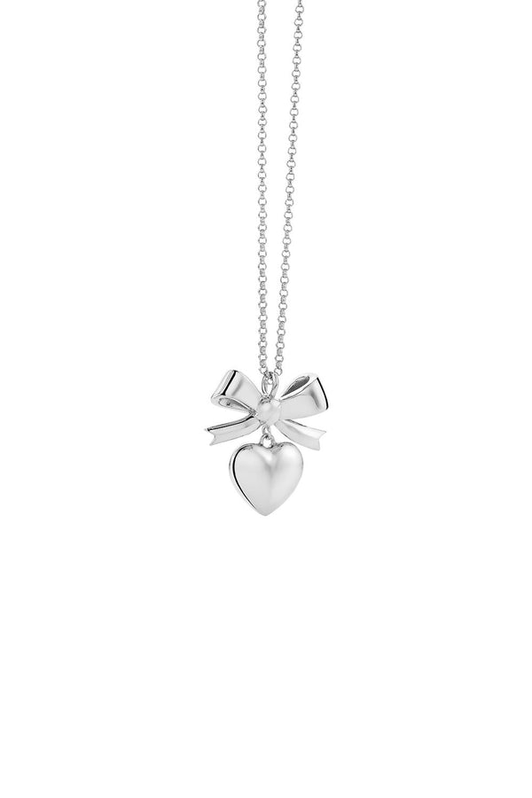 Karen Walker Superlove Bow Necklace Silver