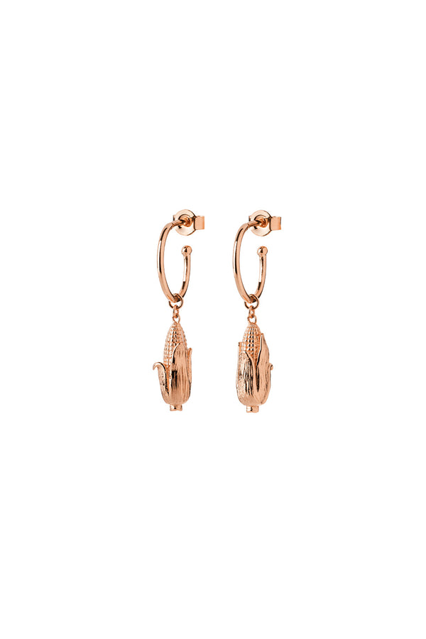 karen walker Sweet Corn Earrings Rose Gold