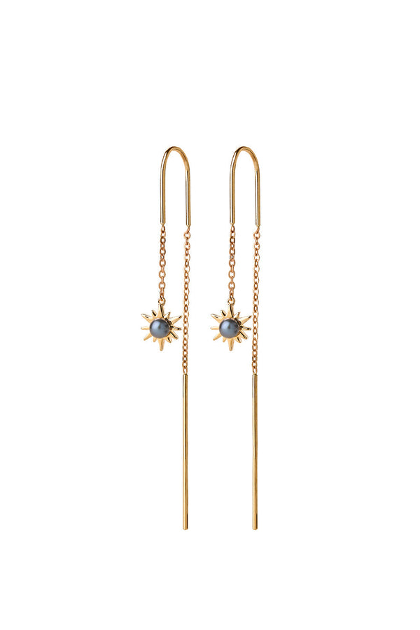 karen walker Temptation Thread Earrings Gold