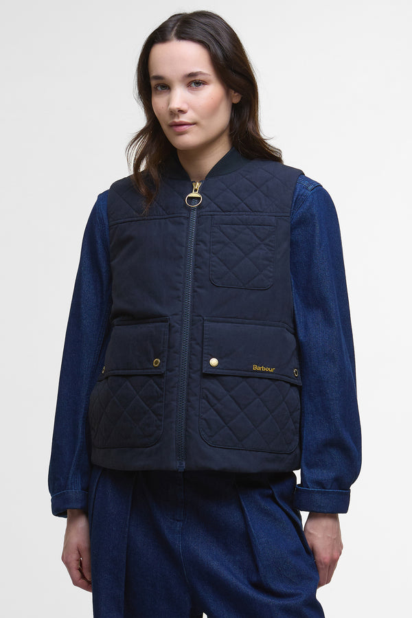 karen walker Theodora Gilet Dark Navy