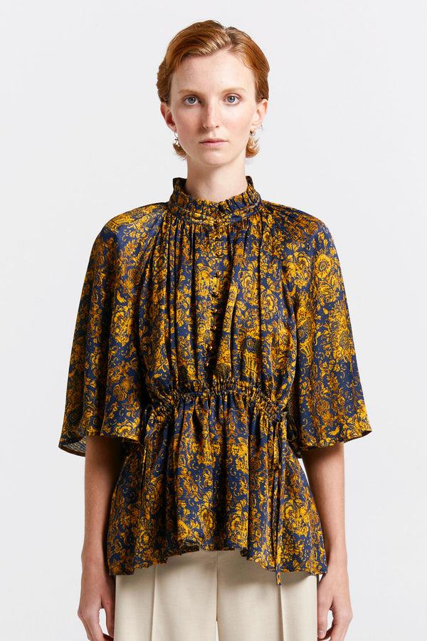 Karen Walker Trinket Top Navy/Antique Gold
