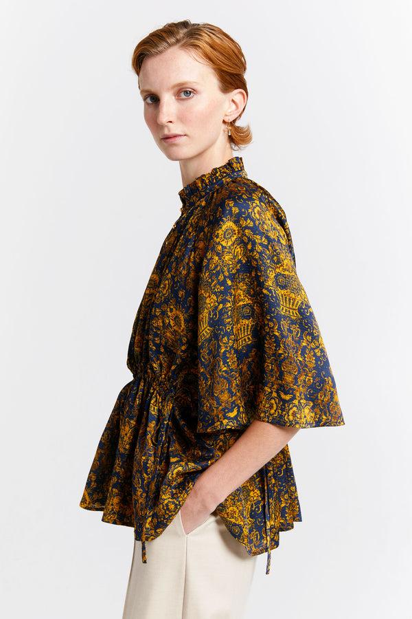 Karen Walker Trinket Top Navy/Antique Gold