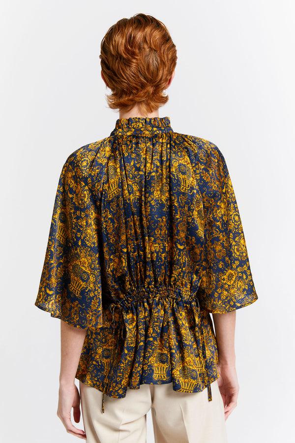 Karen Walker Trinket Top Navy/Antique Gold