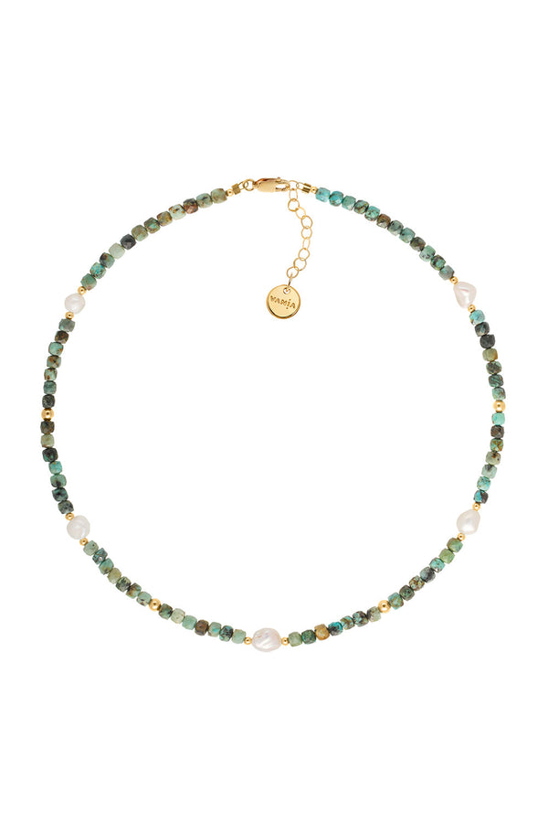 Karen Walker Turquoise With Pearl Necklace