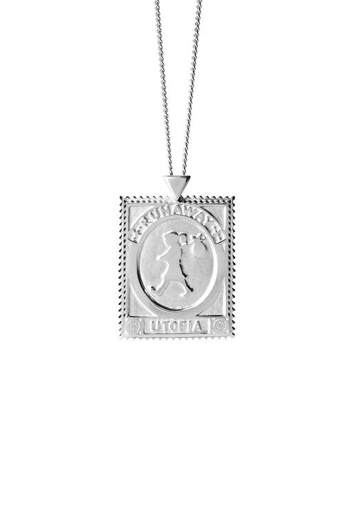 karen walker Utopia Stamp Necklace Silver