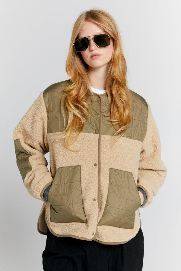 Karen Walker Venture Jacket Natural/Herb Green