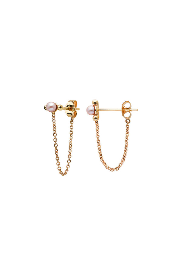 Karen Walker Vermeer Pearl Earrings Gold