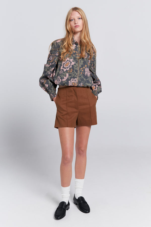 Karen Walker Vestige Shorts Chestnut