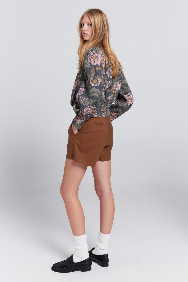 Karen Walker Vestige Shorts Chestnut