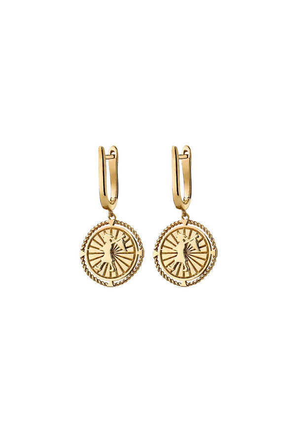 karen walker Voyager Earrings Gold