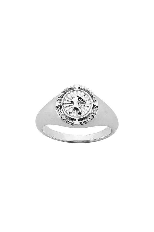 karen walker Voyager Signet Ring Silver
