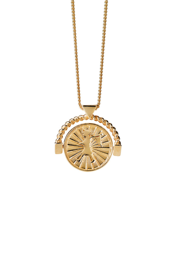 karen walker Voyager Spin Necklace Gold