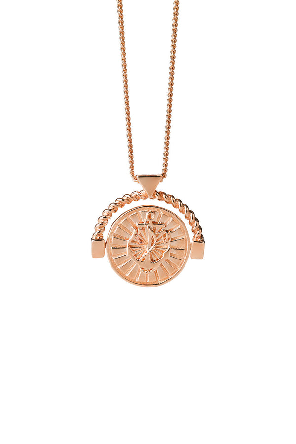 karen walker Voyager Spin Necklace Rose Gold