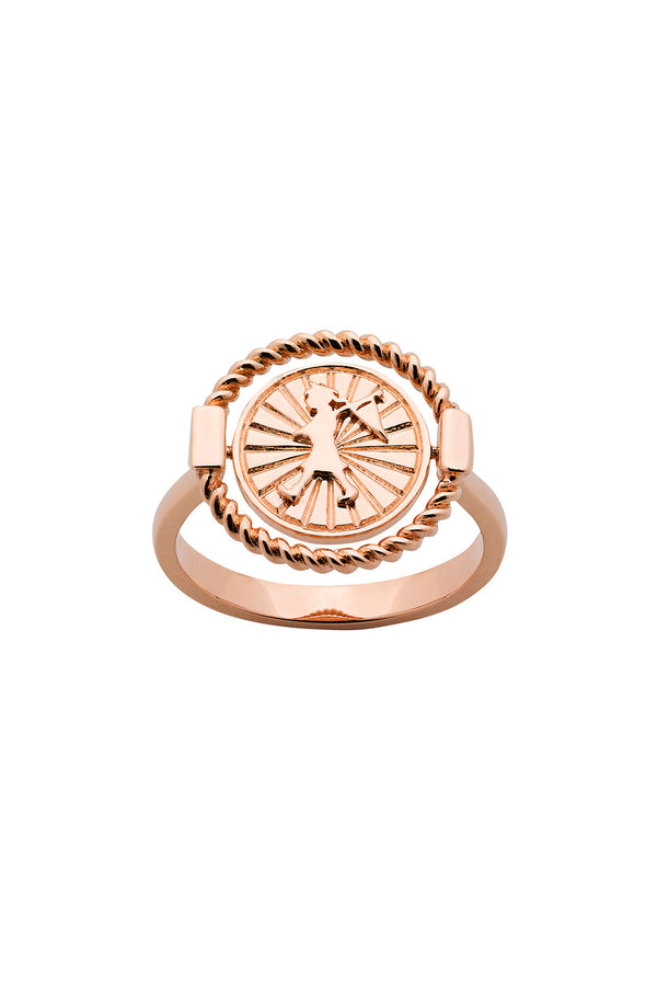 Karen Walker Voyager Spin Ring Rose Gold