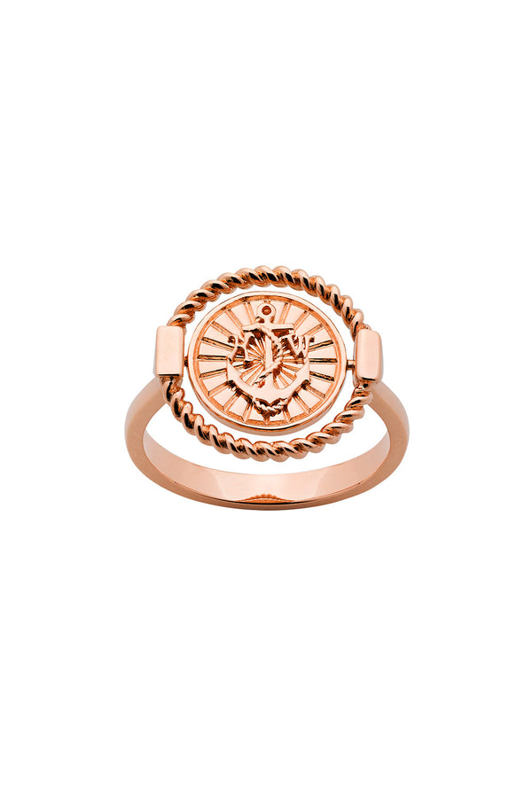 Karen Walker Voyager Spin Ring Rose Gold