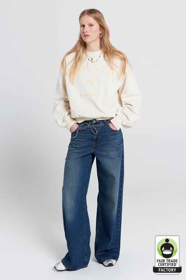 karen walker Walker Crewneck Sweatshirt Ecru