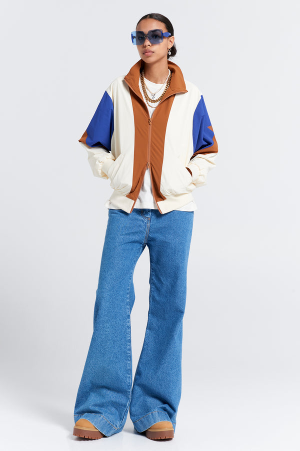 Karen Walker Walker Track Jacket Cream Multi