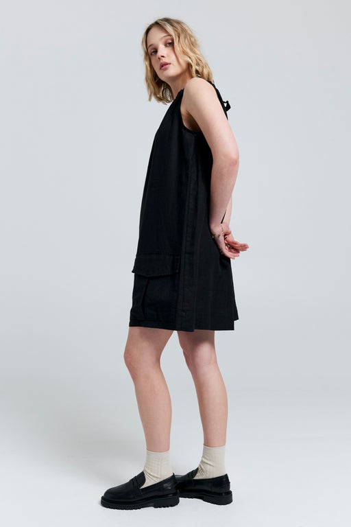 Karen Walker Wardian Bow Back Dress Black