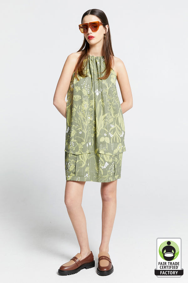 Karen Walker Wardian Bow Back Dress Green