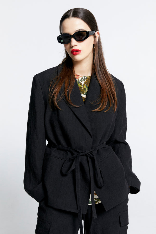 Karen Walker Wilderland Tie Jacket Black