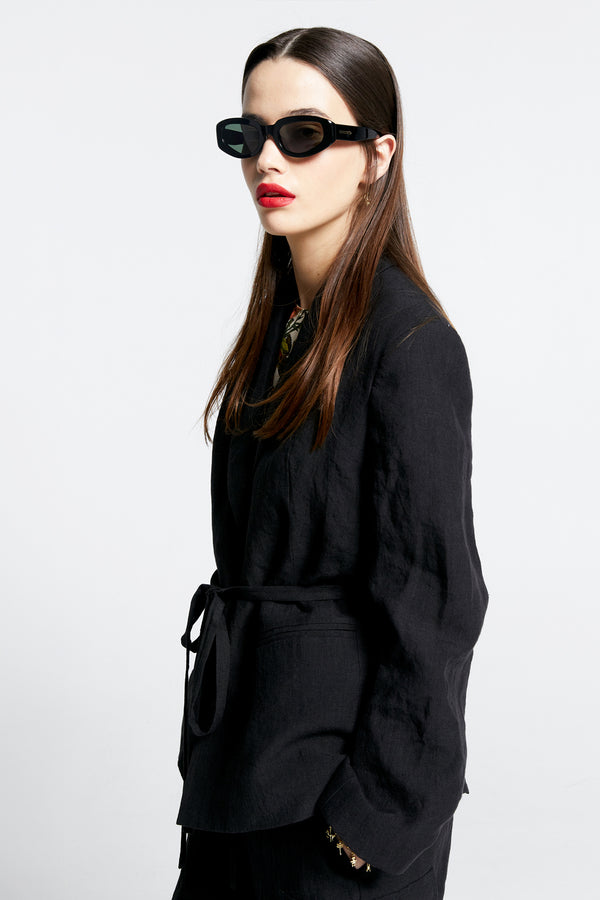 Karen Walker Wilderland Tie Jacket Black