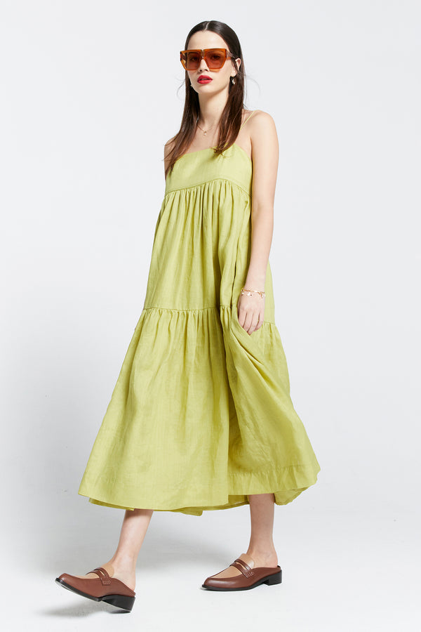 Karen Walker Zestful Dress Lime