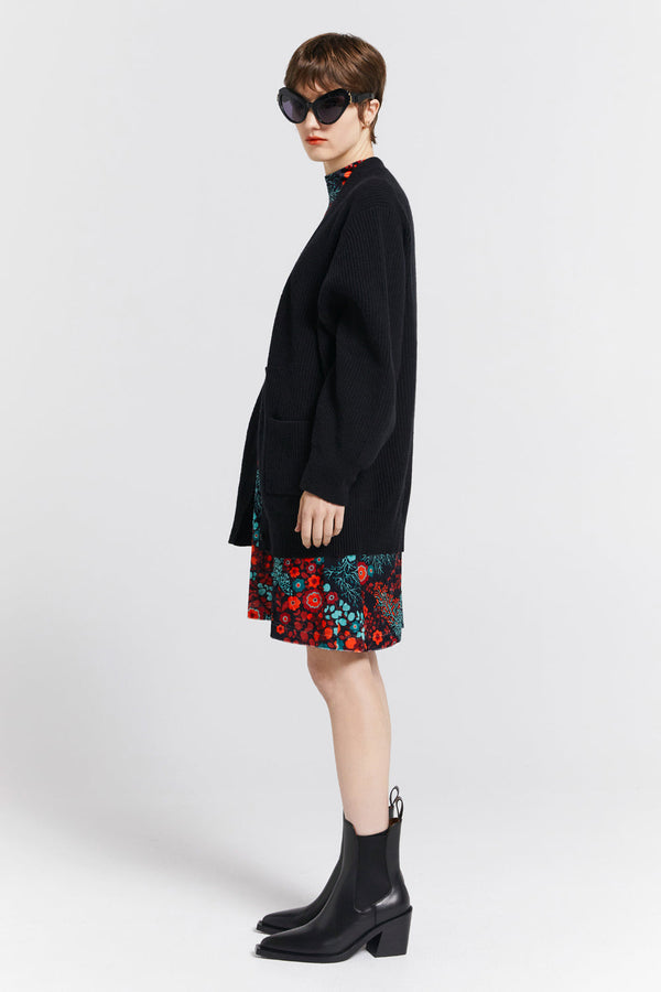 Karen Walker Keiko Oversized Cashmere Cardigan Black