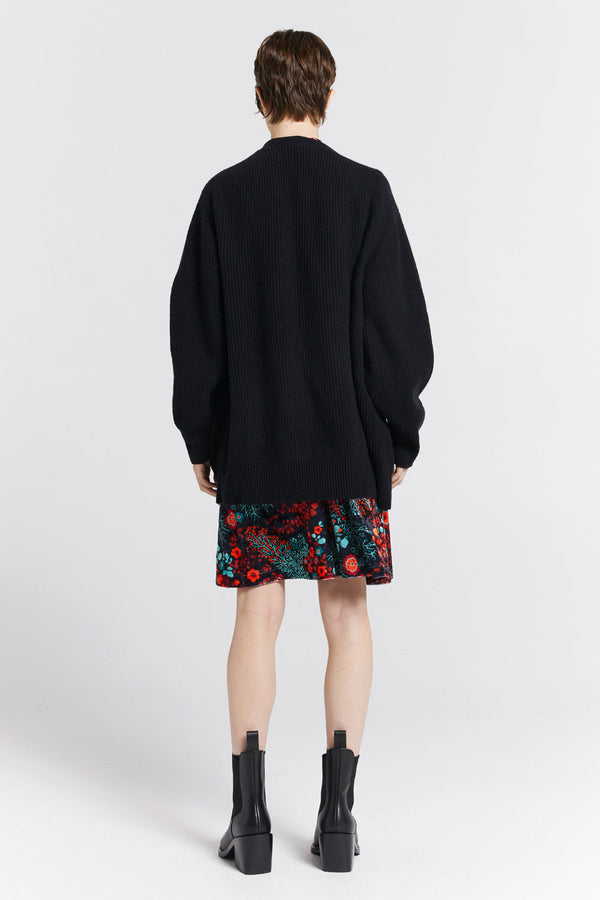 Karen Walker Keiko Oversized Cashmere Cardigan Black