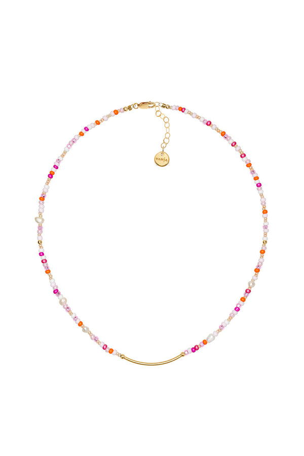 Karen Walker Love Bead Necklace With Gold-Filled Bar