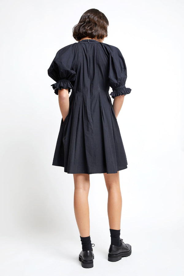 Karen Walker Mini Melody Organic Cotton Dress Black